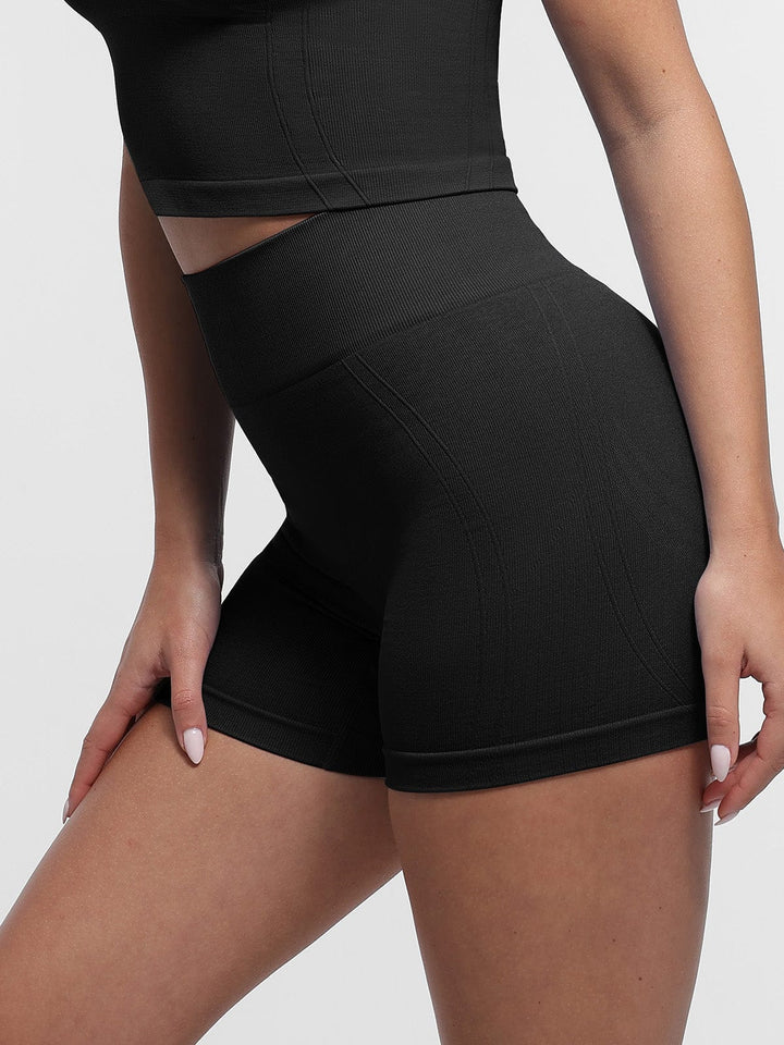 Seamless High-Waisted Scrunch Butt Yoga Shorts