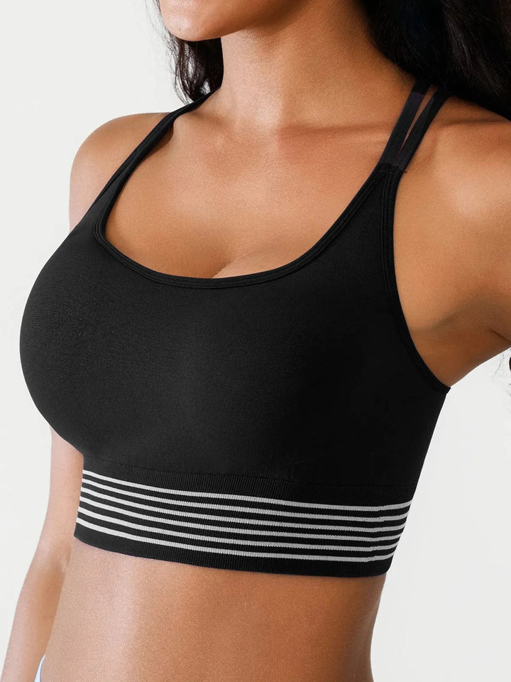 BRXL® Seamless Low Impact Strappy Cross Back Bra
