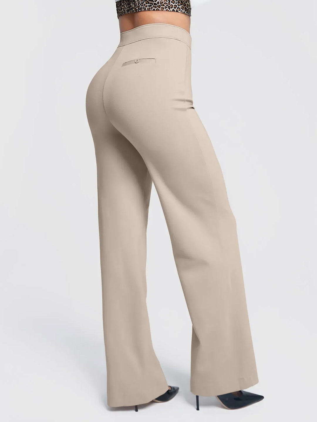 Shapewear Executive High Waisted Ponte Wide-Leg Pants