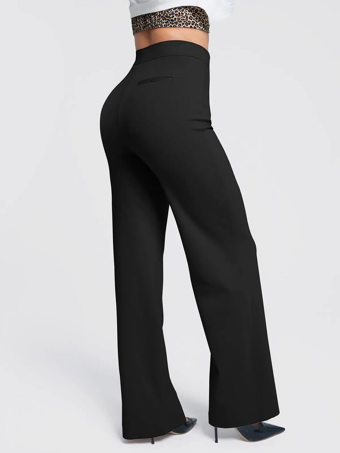 Shapewear Executive High Waisted Ponte Wide-Leg Pants