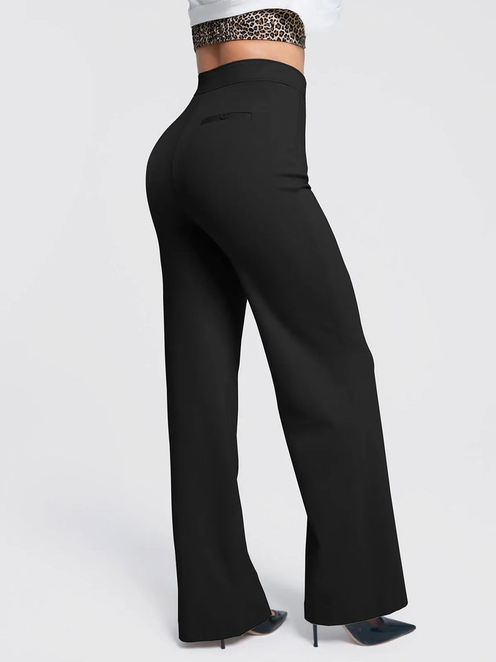 Shapewear Executive High Waisted Ponte Wide-Leg Pants