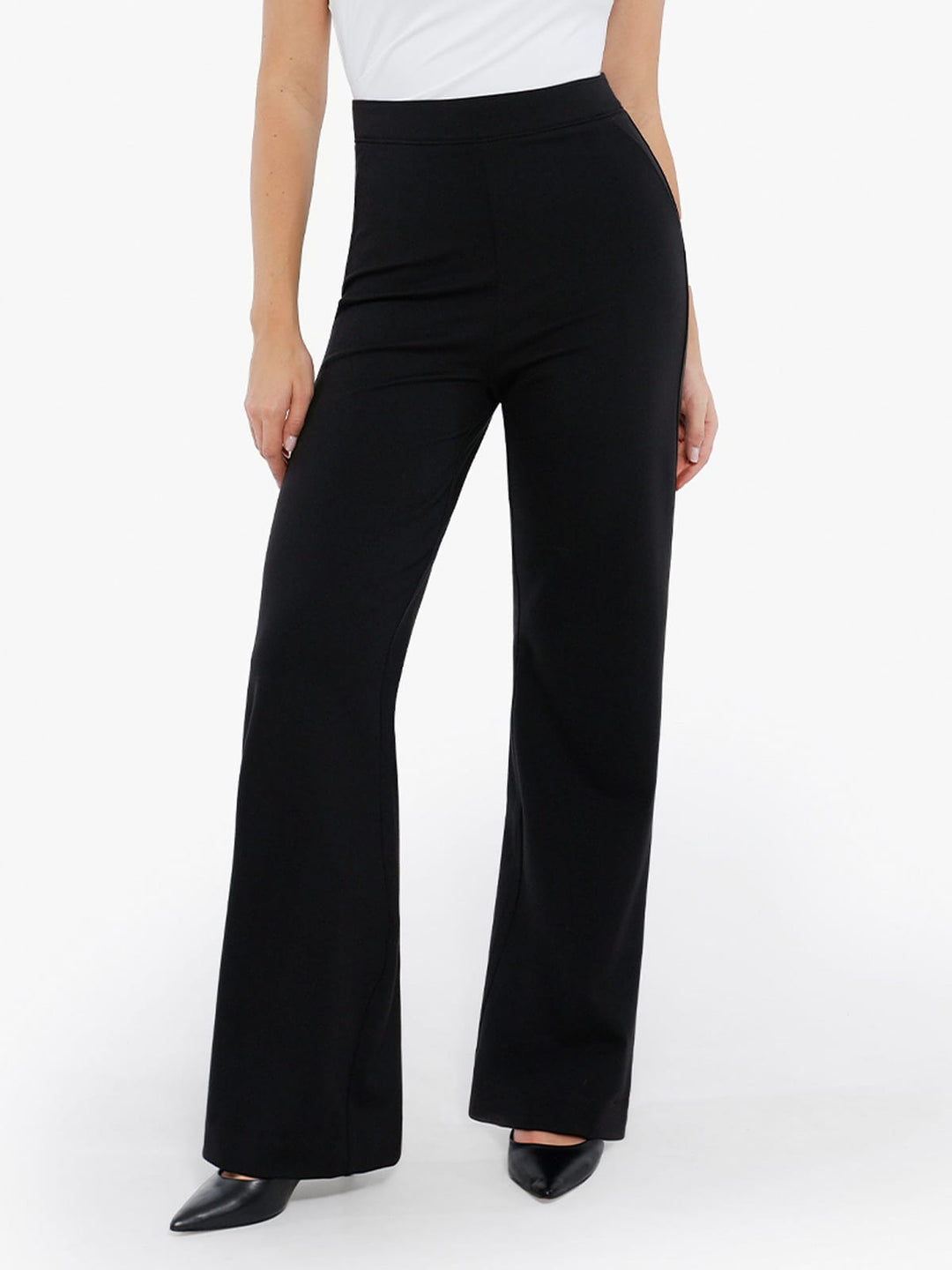 Shapewear Executive High Waisted Ponte Wide-Leg Pants