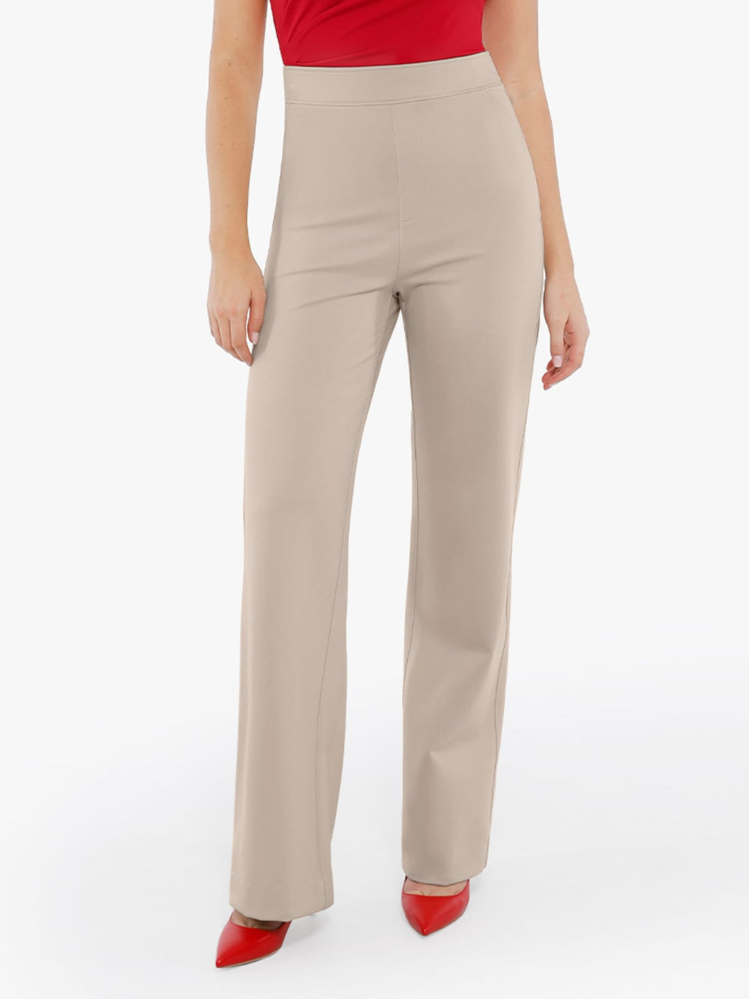 Shapewear Executive High Waisted Ponte Wide-Leg Pants