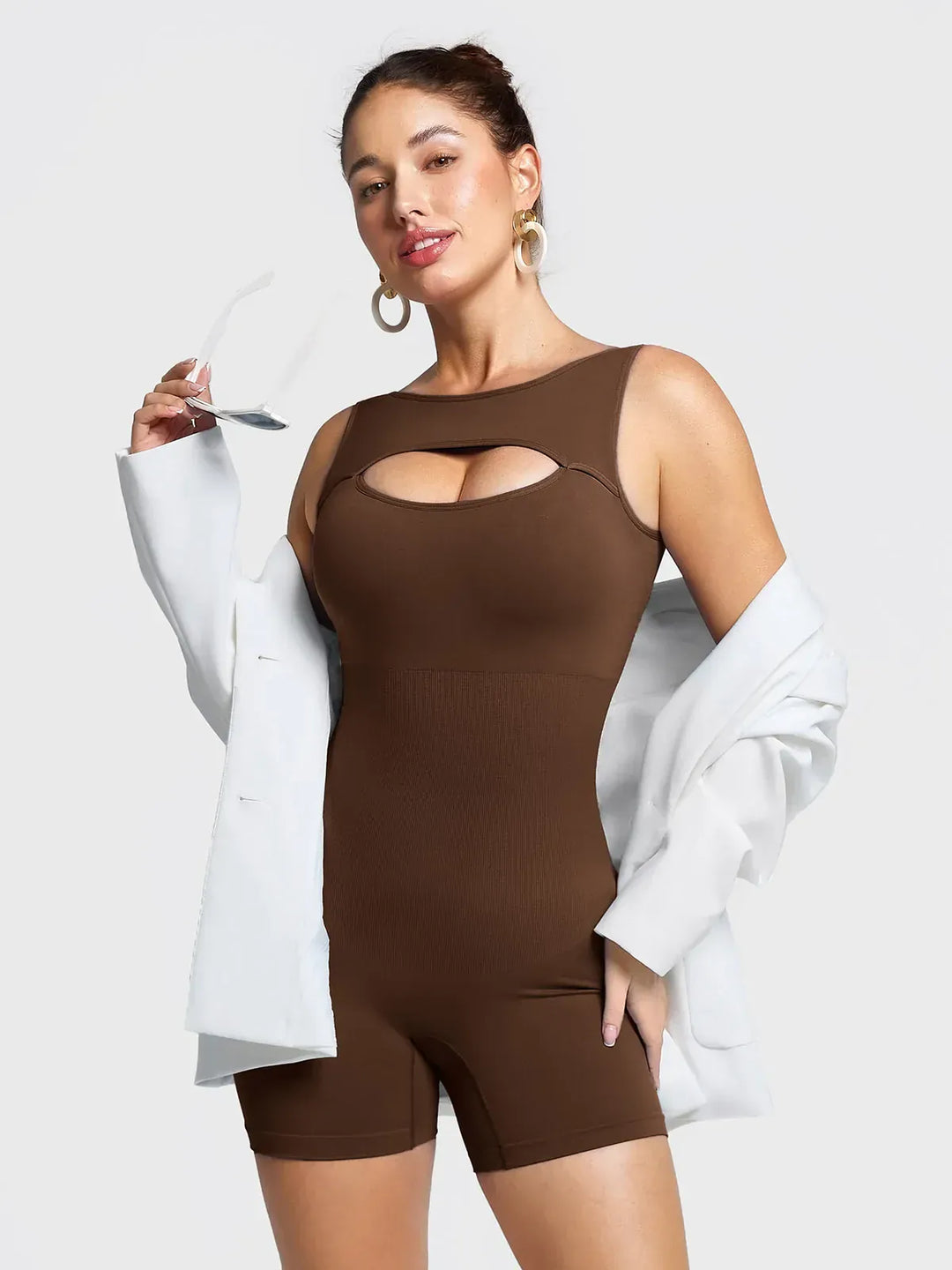 Shapewear Seamless Tummy Control Cut-Out Romper