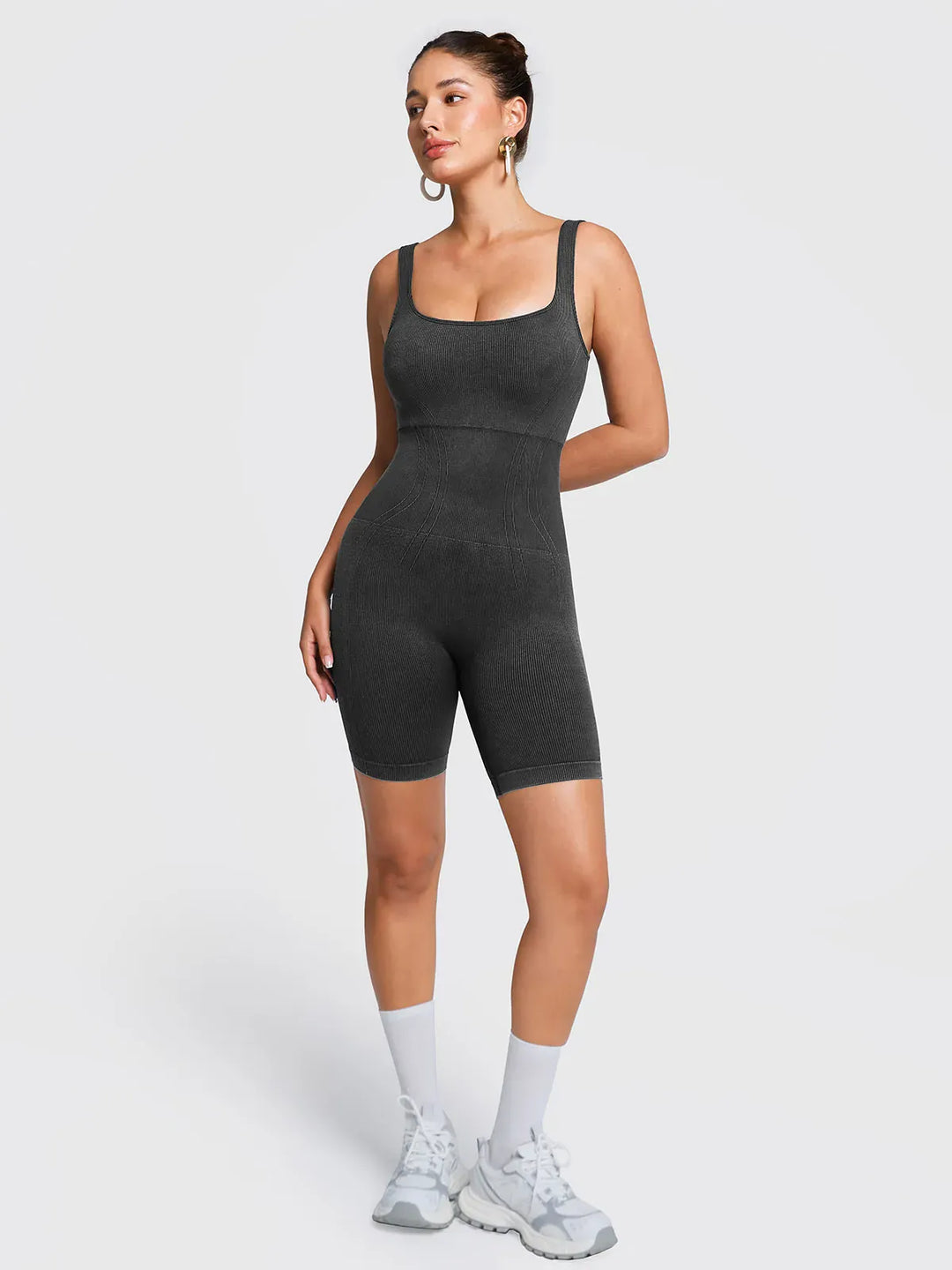 Shapewear Square Neck Tank Romper