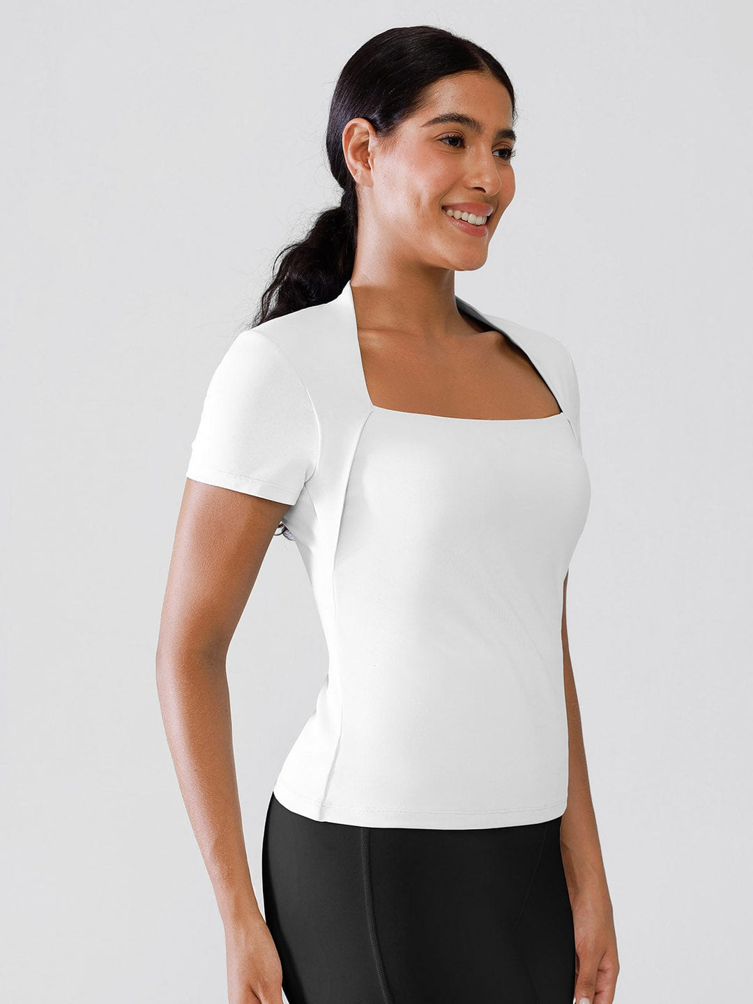 BRXL® Short Sleeve Square Neck Shrug Crop Top