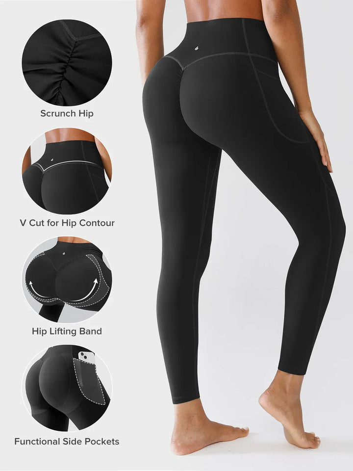 A model wearing a BRXL® Side Pocket Butt-Lift Leggings