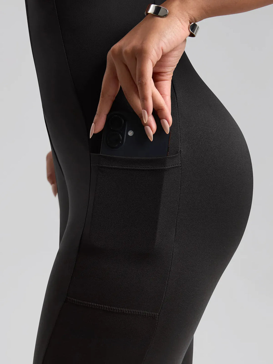 Sleeveless Body-Sculpting Zip Front Bodycon Jumpsuit
