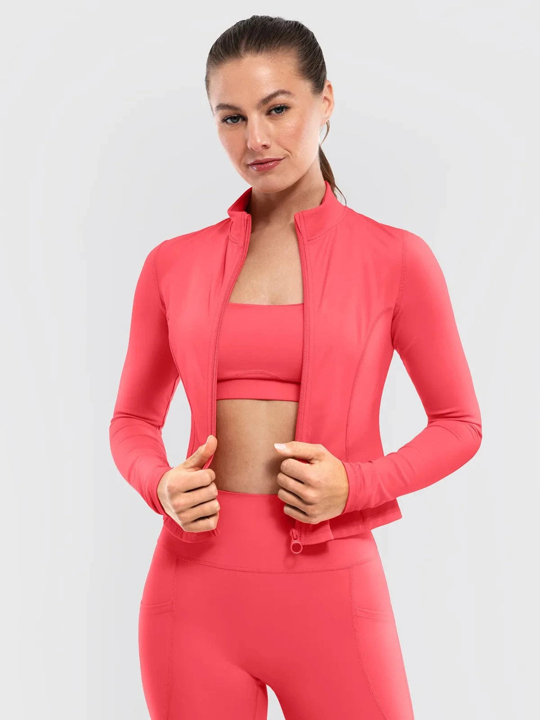 BRXL® Slim Form Zip Front Jacket Sculpted Leggings Set