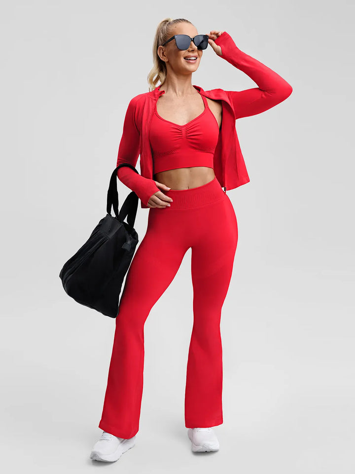 STAYLAT™ No-Roll Waistband Seamless Tummy Control Flare Leggings Gen 3