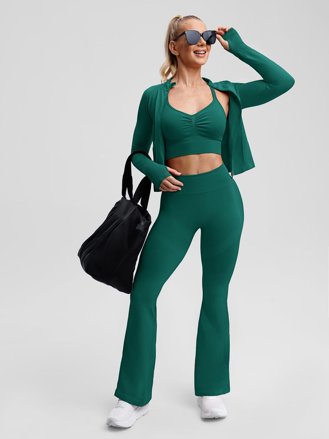 STAYLAT™ No-Roll Waistband Seamless Tummy Control Flare Leggings Gen 3