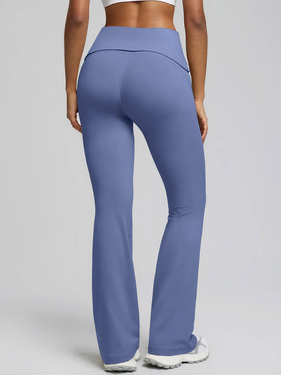 Tummy Control Adjustable Foldover Flare Leggings