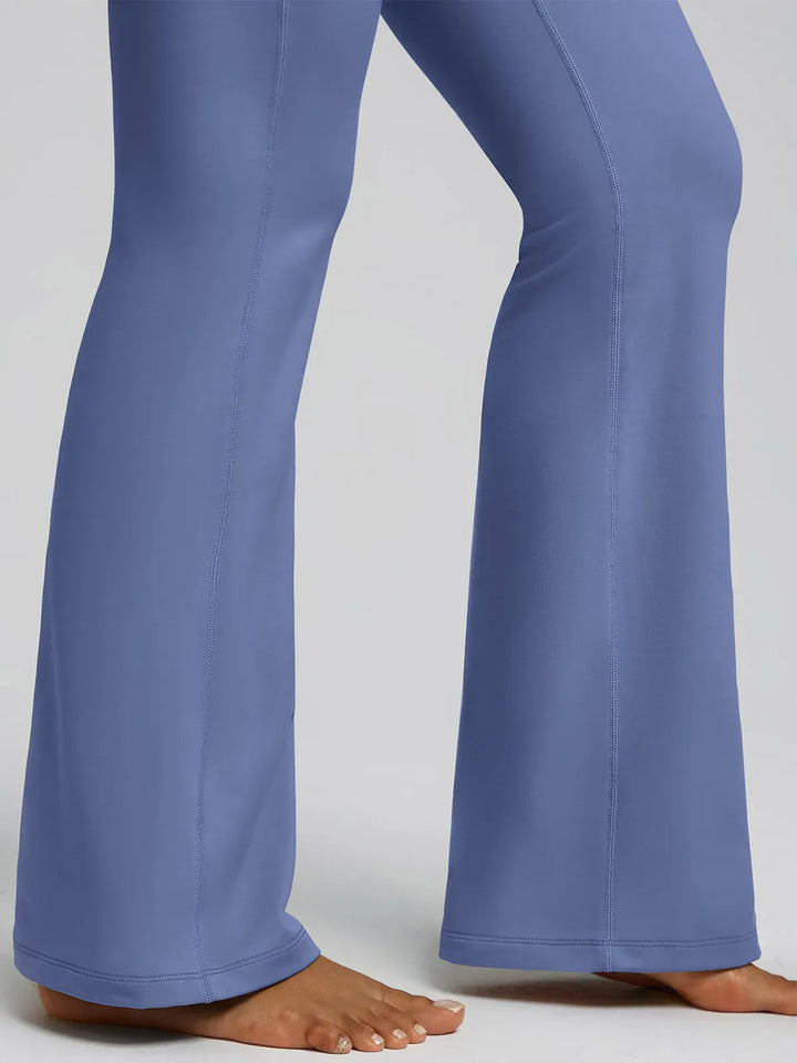 Tummy Control Adjustable Foldover Flare Leggings