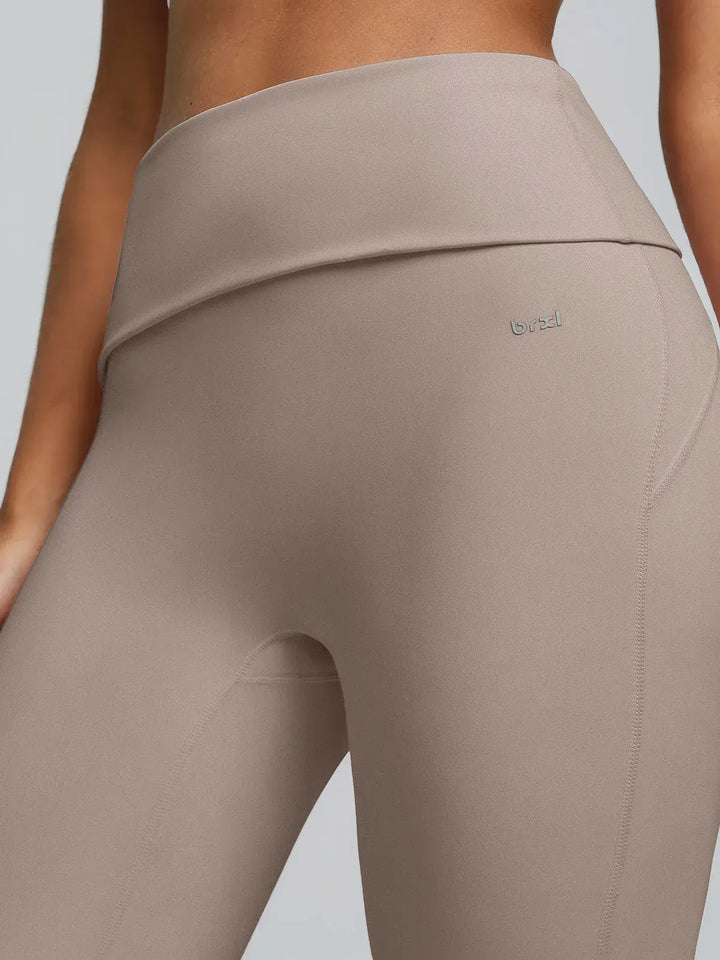 Tummy Control Adjustable Foldover Flare Leggings