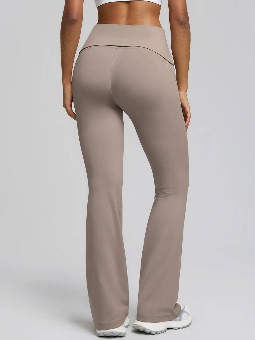 Tummy Control Adjustable Foldover Flare Leggings