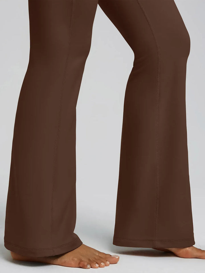 Tummy Control Adjustable Foldover Flare Leggings