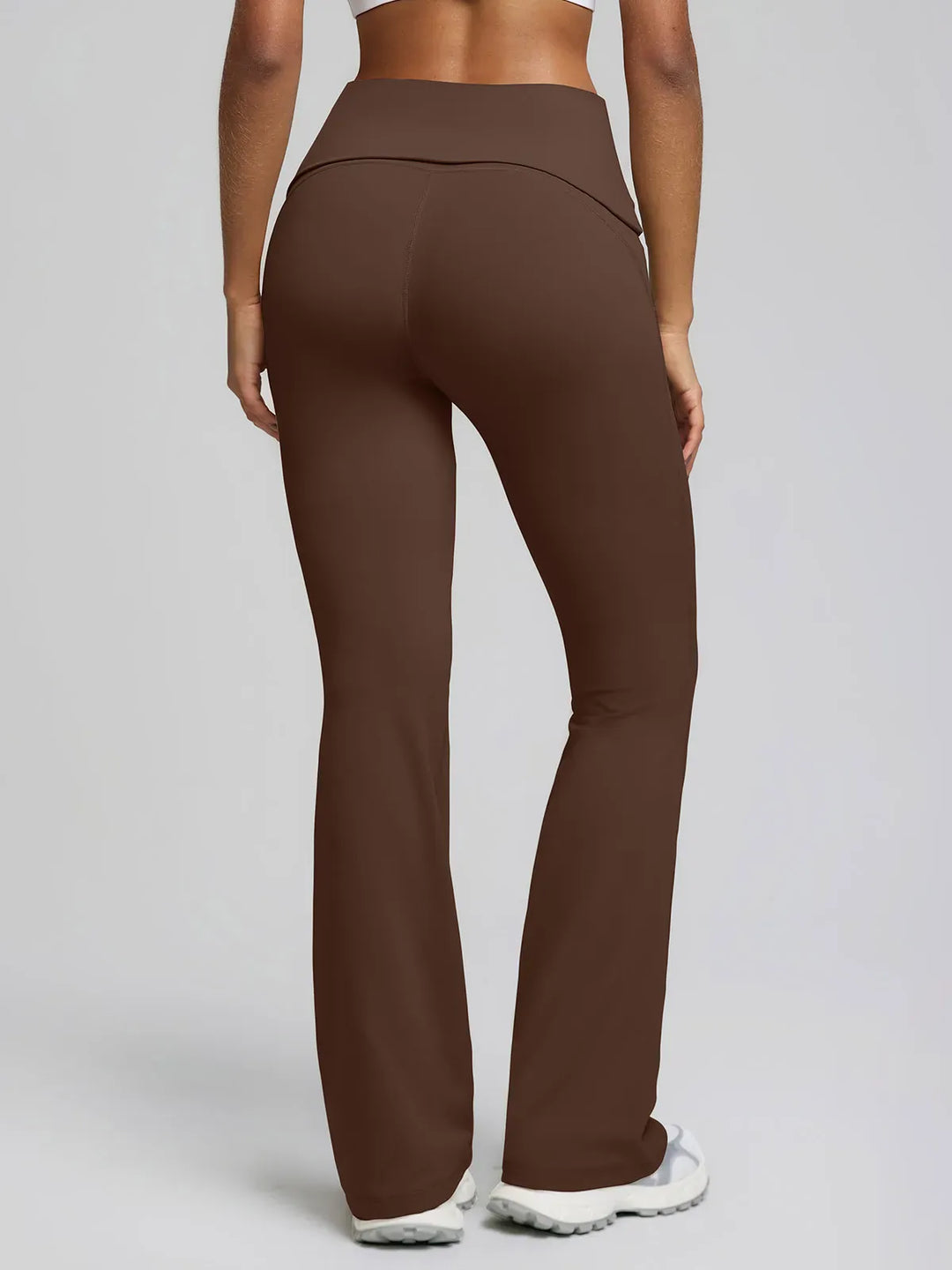 Tummy Control Adjustable Foldover Flare Leggings