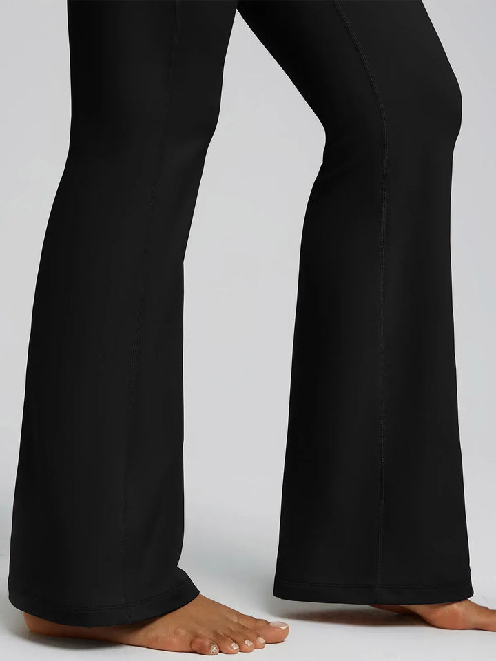 Tummy Control Adjustable Foldover Flare Leggings