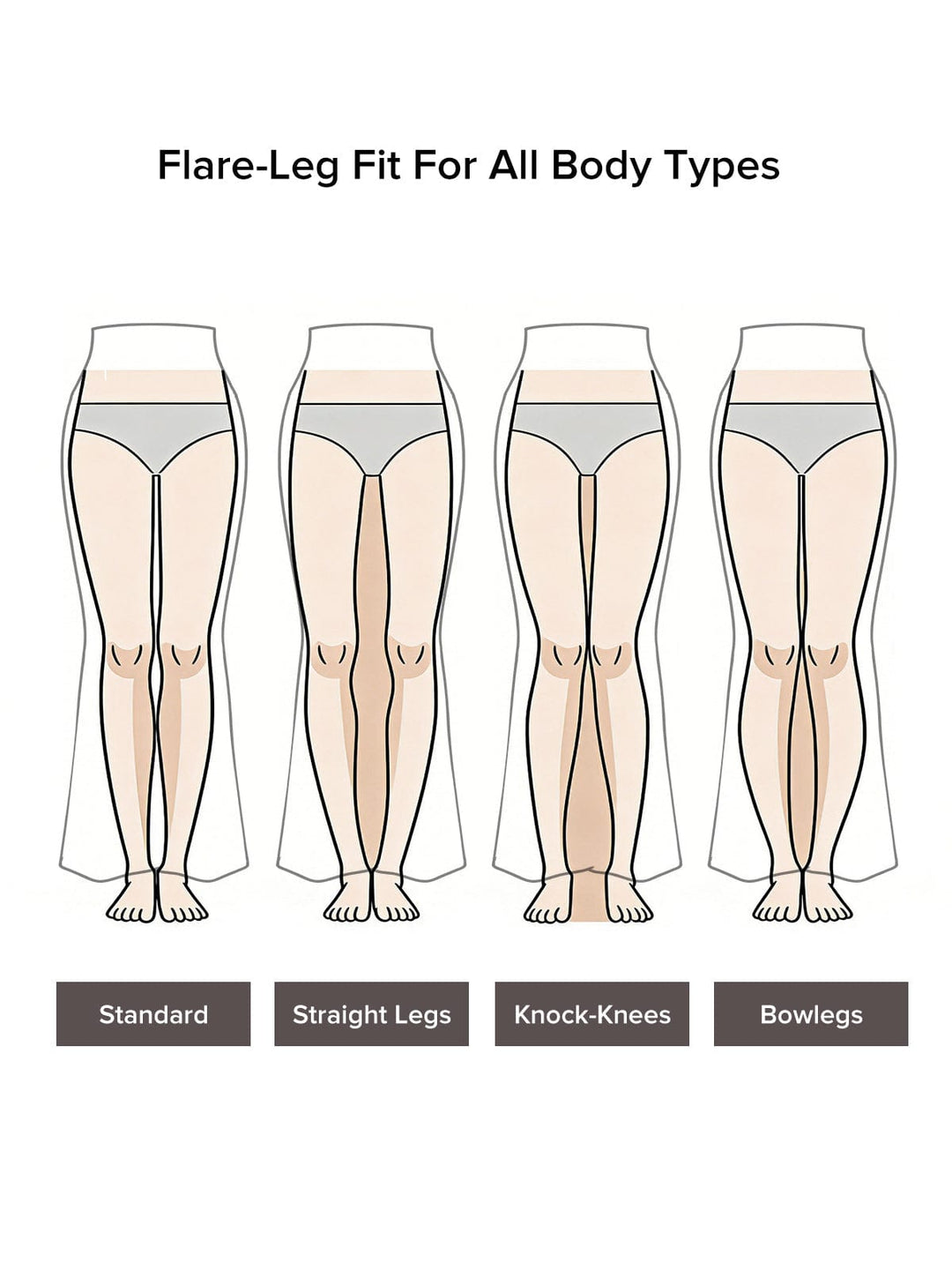 Tummy Control Adjustable Foldover Flare Leggings