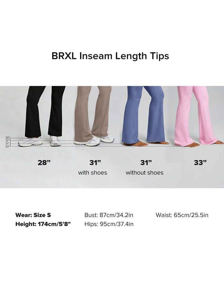 Tummy Control Adjustable Foldover Flare Leggings