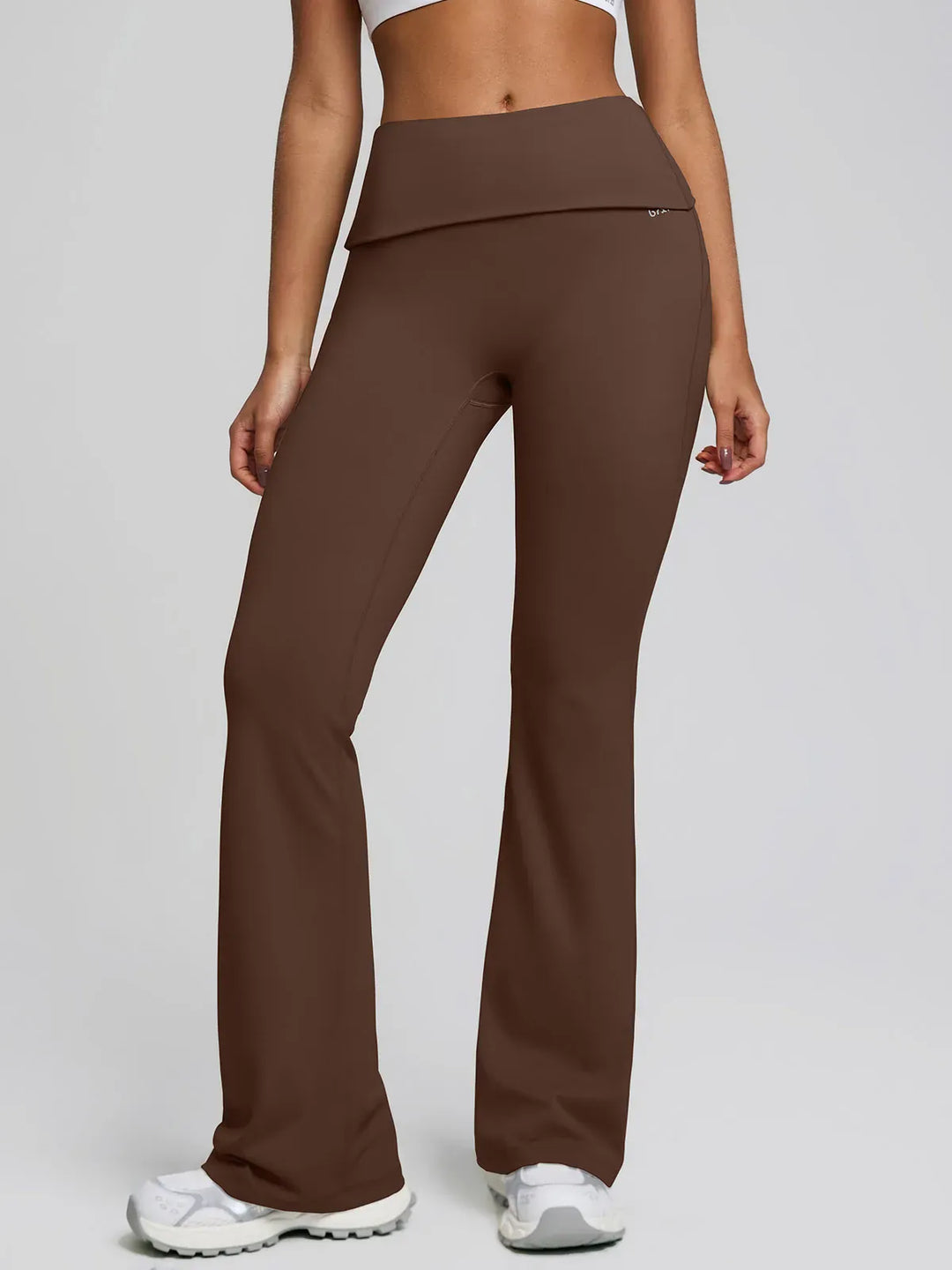 Tummy Control Adjustable Foldover Flare Leggings