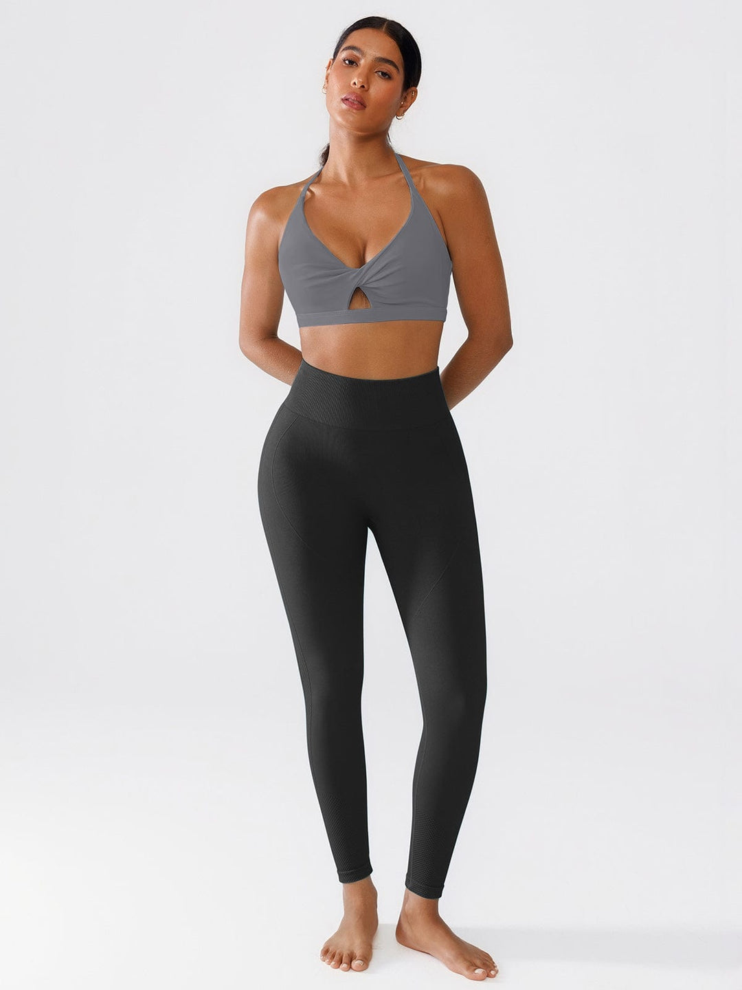 BRXL® Twist Front Low Impact Halter Sports Bra
