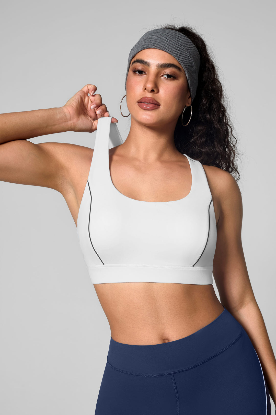 Wide Strap Yoga-Friendly Sports Bra