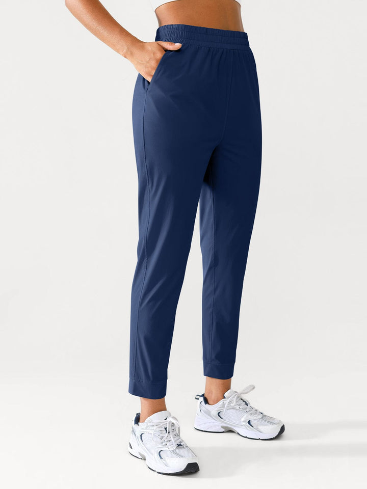 BRXL® XS（2） / Navy Blue Women's Tapered Pants with Side Pockets