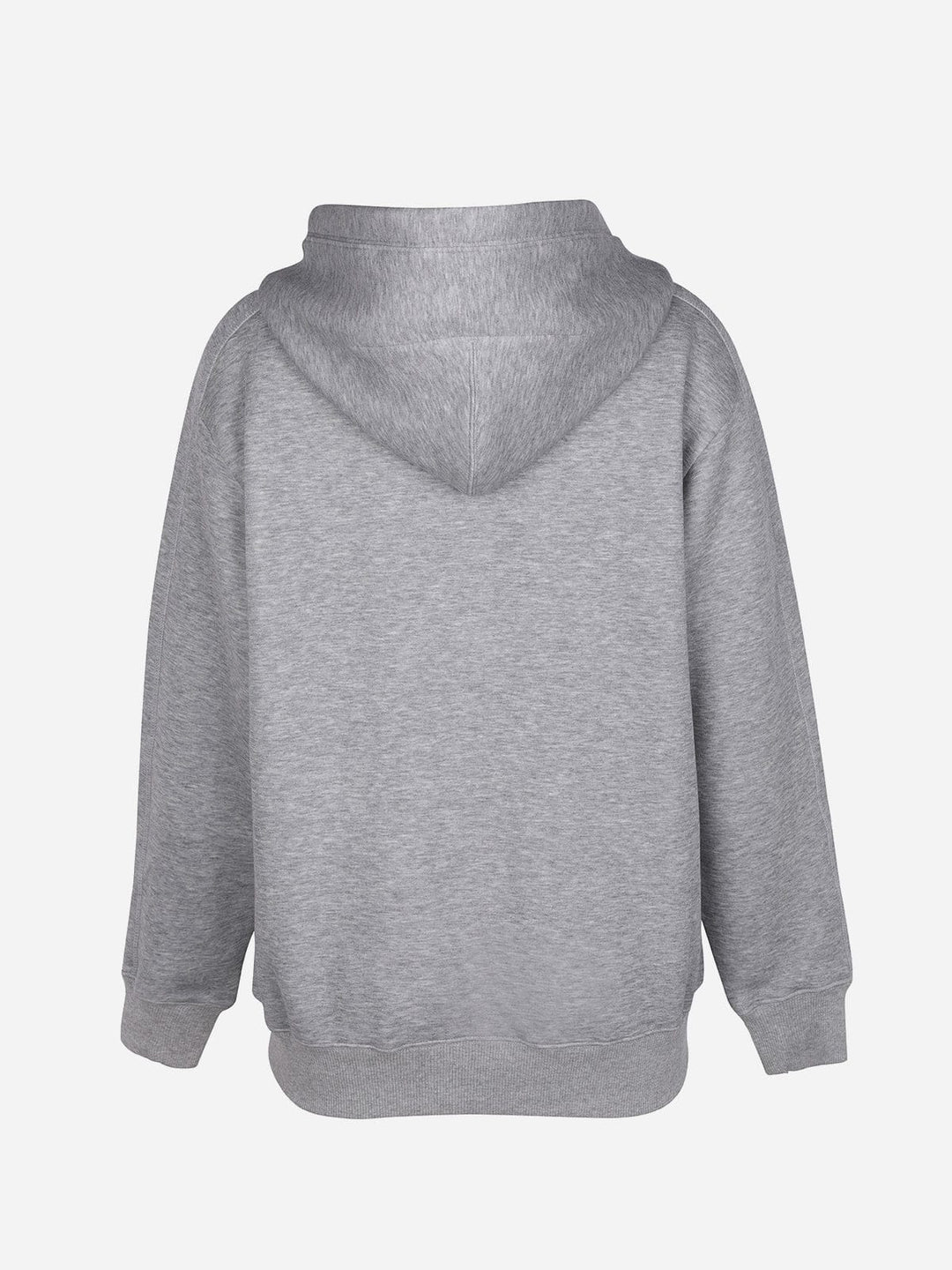 A model wearing a OTHERS Classic Hooded Sweatshirt Cotton Zip Hoodie in