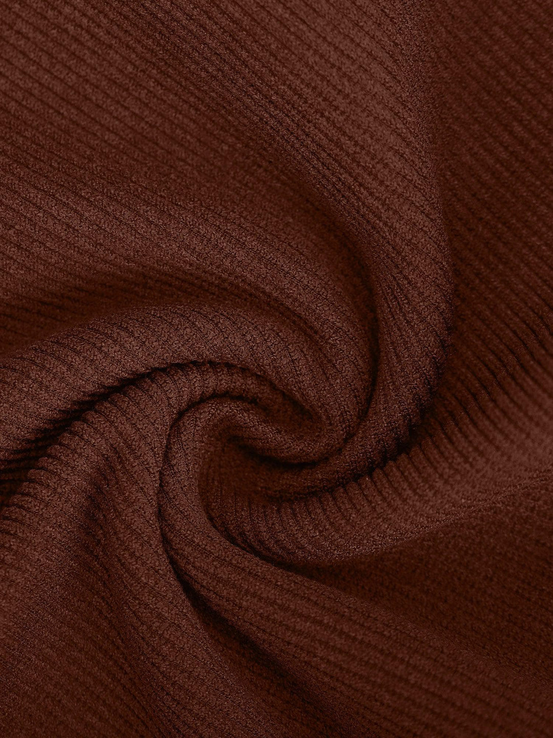 Textured fabric detail from Popilush?'s brown, seamless workout jumpsuit