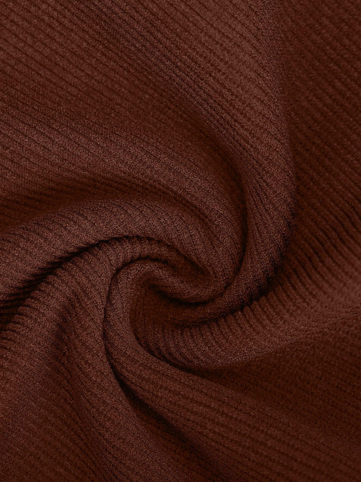 Textured fabric detail from Popilush?'s brown, seamless workout jumpsuit