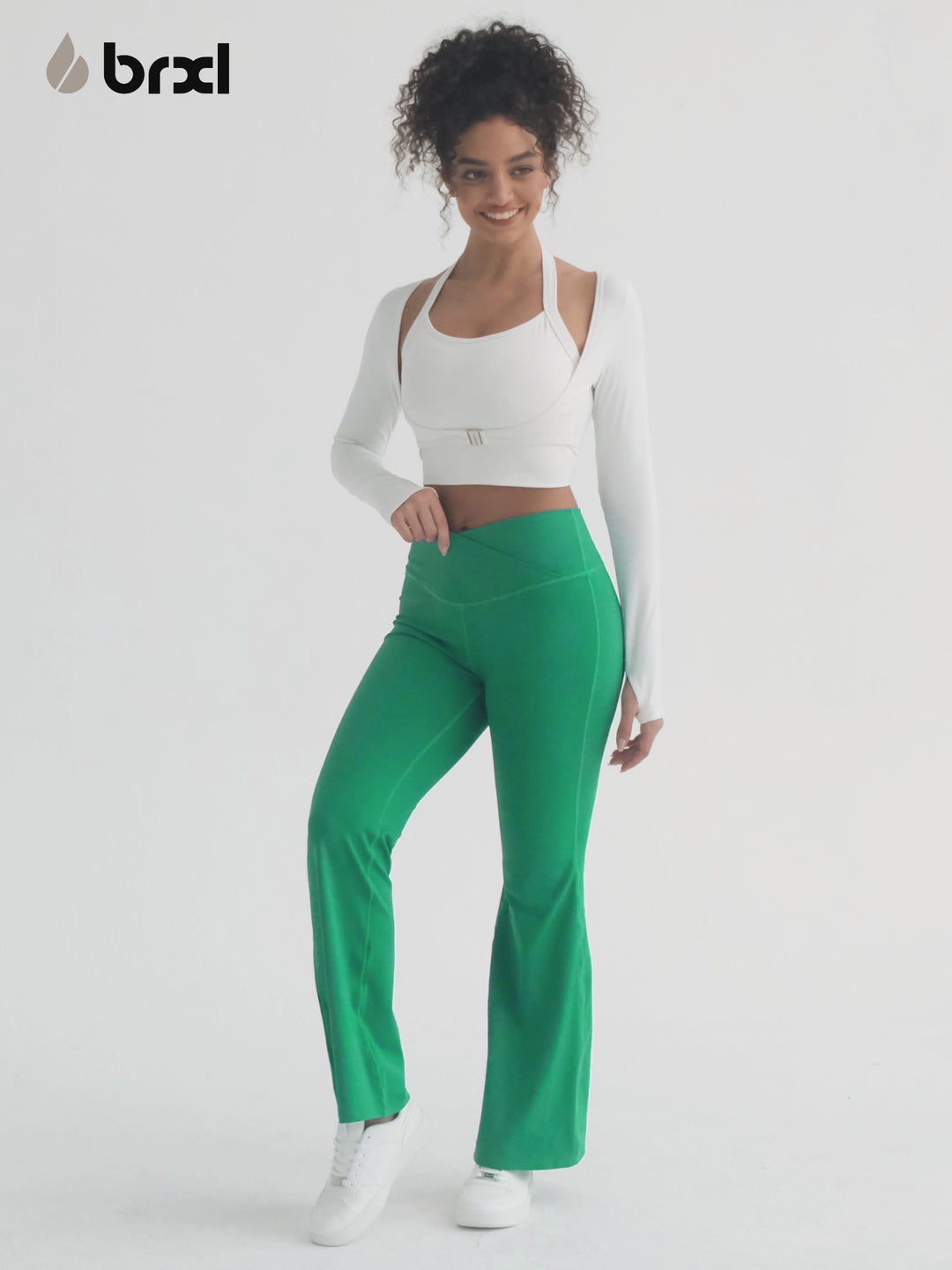 Crossover Flared Yoga Pants