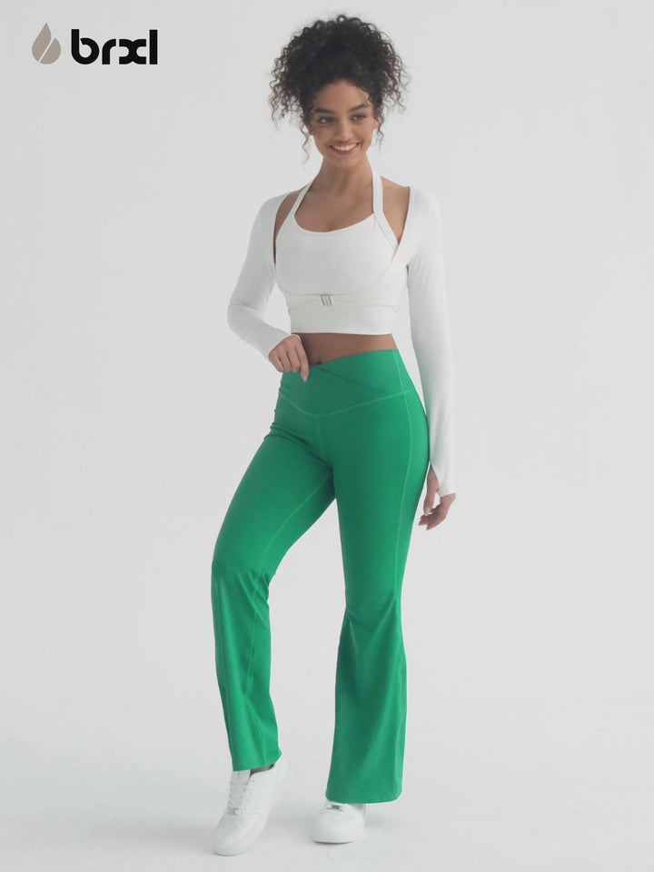 Crossover Flared Yoga Pants