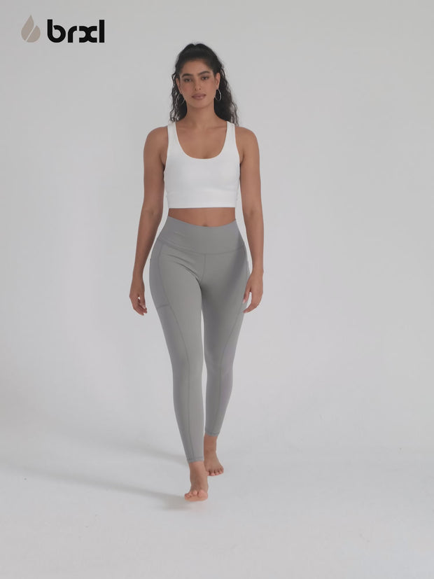 High-Waisted One-Size Leggings – Stretch Yoga & Pocket Activewear