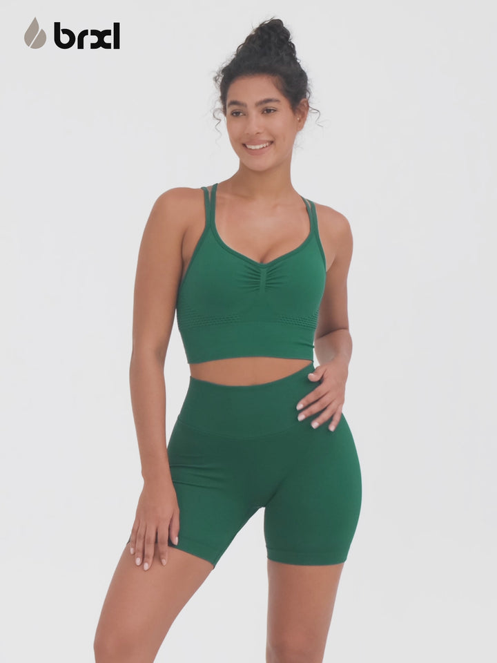 BrxlGrit™ Seamless Scrunch Butt Workout Shorts
