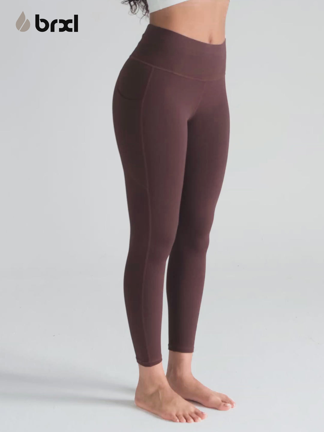 High Rise Side Pockets Fleece Lined Leggings