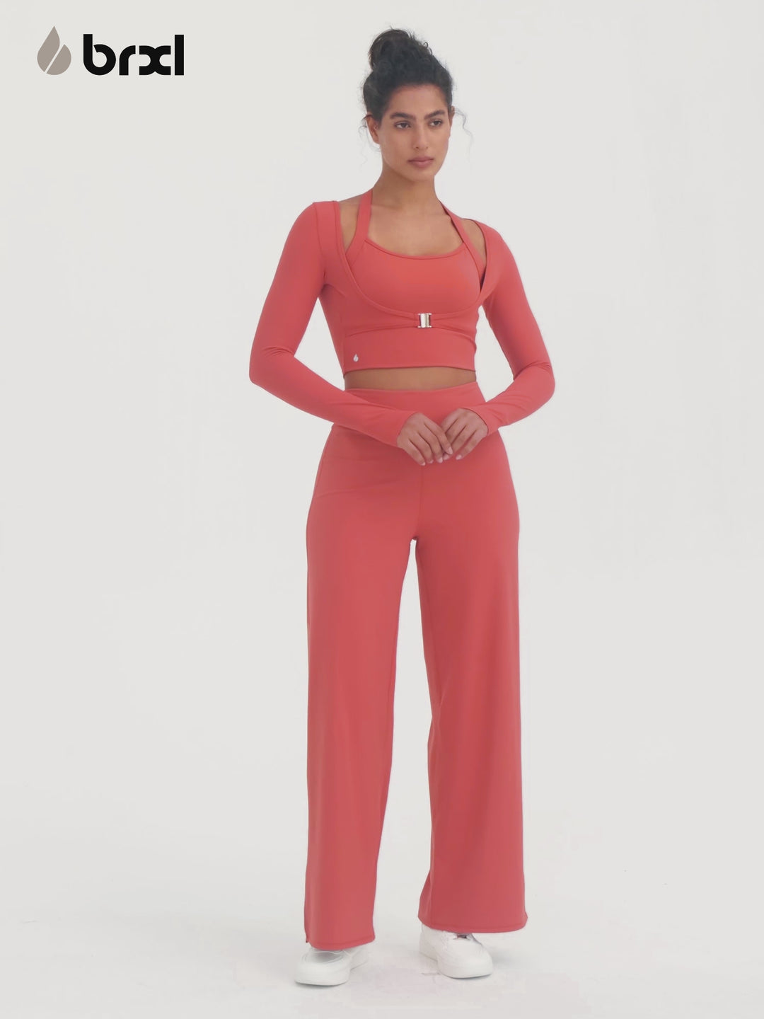 High Waisted Wide Leg Yoga Pants with Pockets