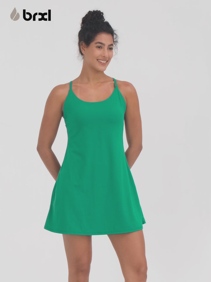 BRXL Cross-Back A-Line Tennis Dress
